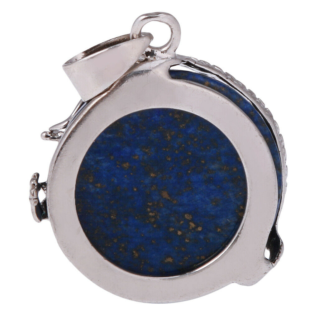 30mm Dragon Inset Gem Pendant DIY Necklace Jewelry  Cyan Tapis Lazuli