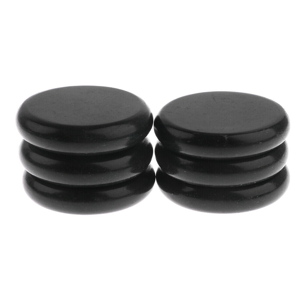 6 Pieces Hot Basalt Stones Set - Smooth Massage Stones, Body Heating Warmer