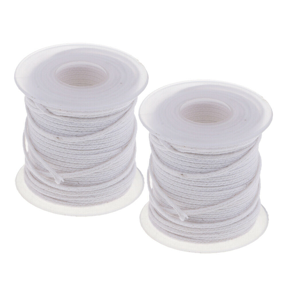 2 Spool of 30 Meter Cotton Plait Candle Wick for Production of