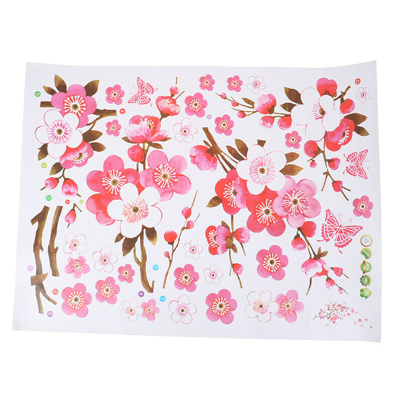 Sakura Flowers Wall Stickers Living Bedroom Decorations DIY Home Dec a&.l8