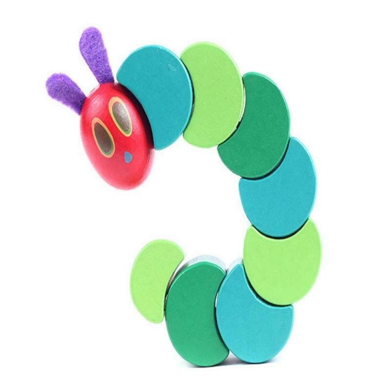 Kids Finger Training Wooden Puppet Cute Caterpillar Behavior Correction Toys