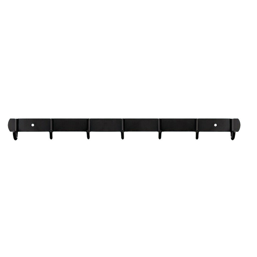 Stainless Steel Hooks Wall Mounted Coat Rack Organizer Hook Rail 7 Hooks