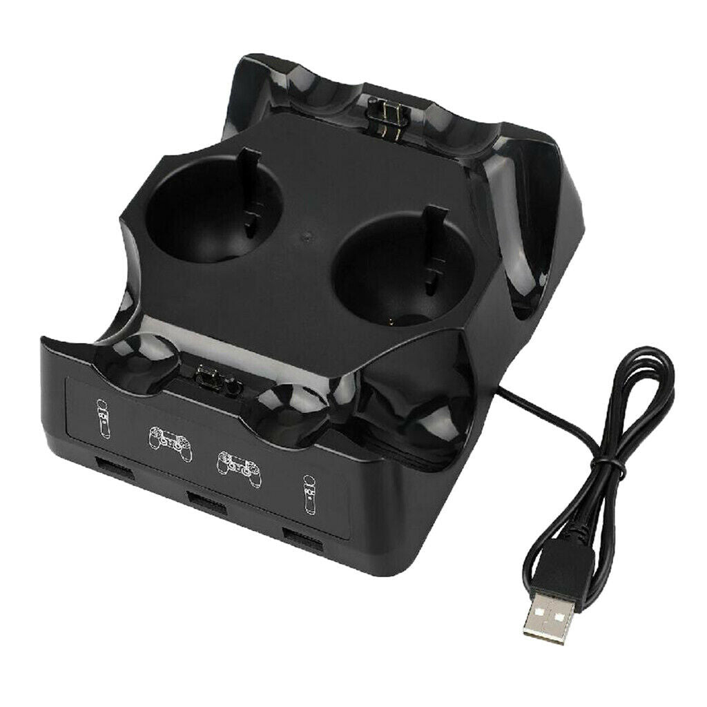 4 in 1 Game Controller Charger Dock Power Charging Stand For PS4/MOVE/PS4 VR