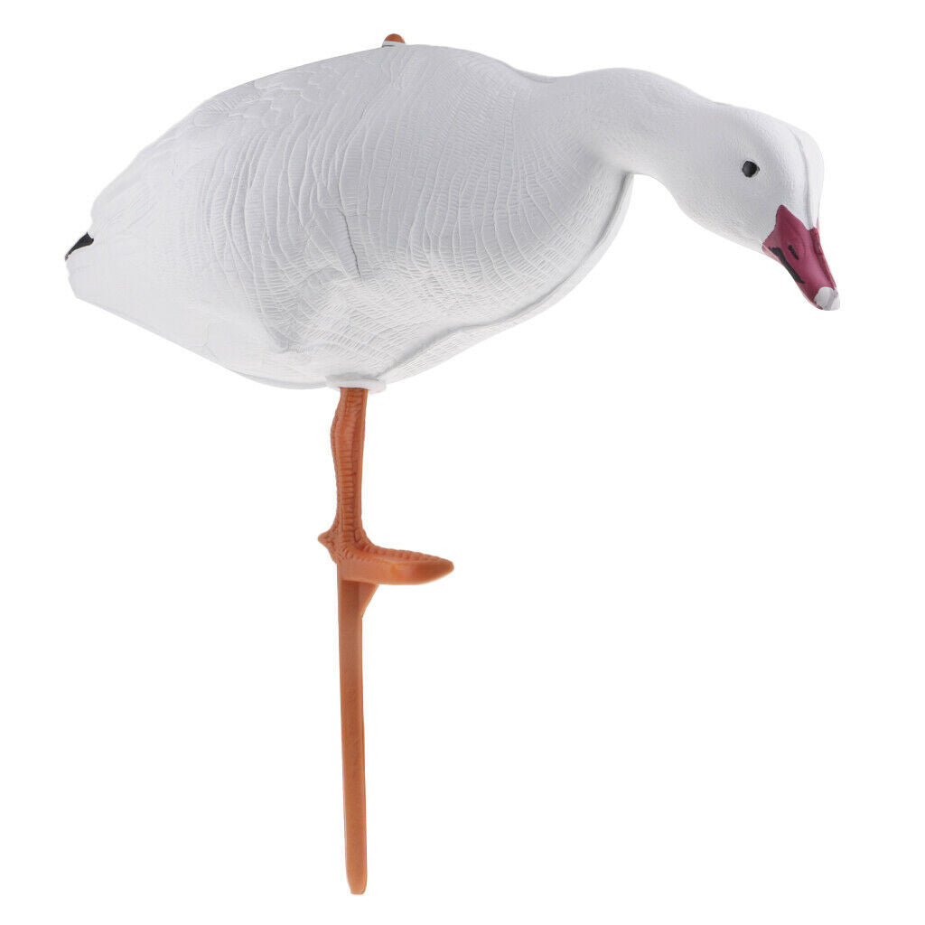 2x White Hunting Goose Decoy Yard Decors Garden Birds Pest Scarer Scarecrow