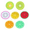 7pcs Fruit Coaster Colorful Transparent Silicone Cup Holder Drinks Mat Tableware