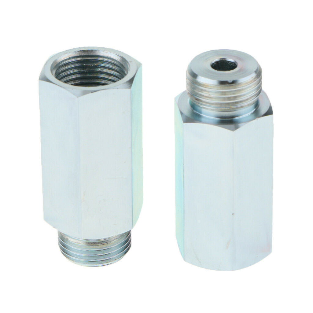 2 Pieces 50mm Straight  M18*1.5mm O2 Oxygen Sensor Bung Extension Spacers