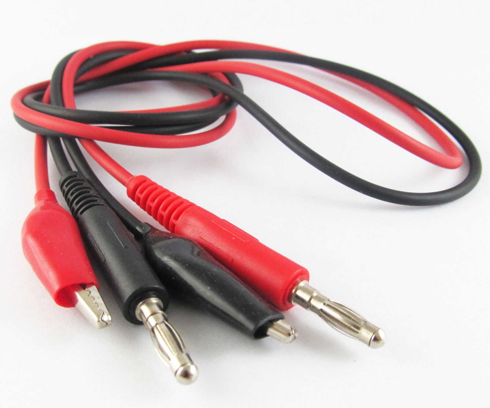 4pairs 0.8M/2.6ft 4mm  High Quality Test Cable Banana plug to Alligator Clip
