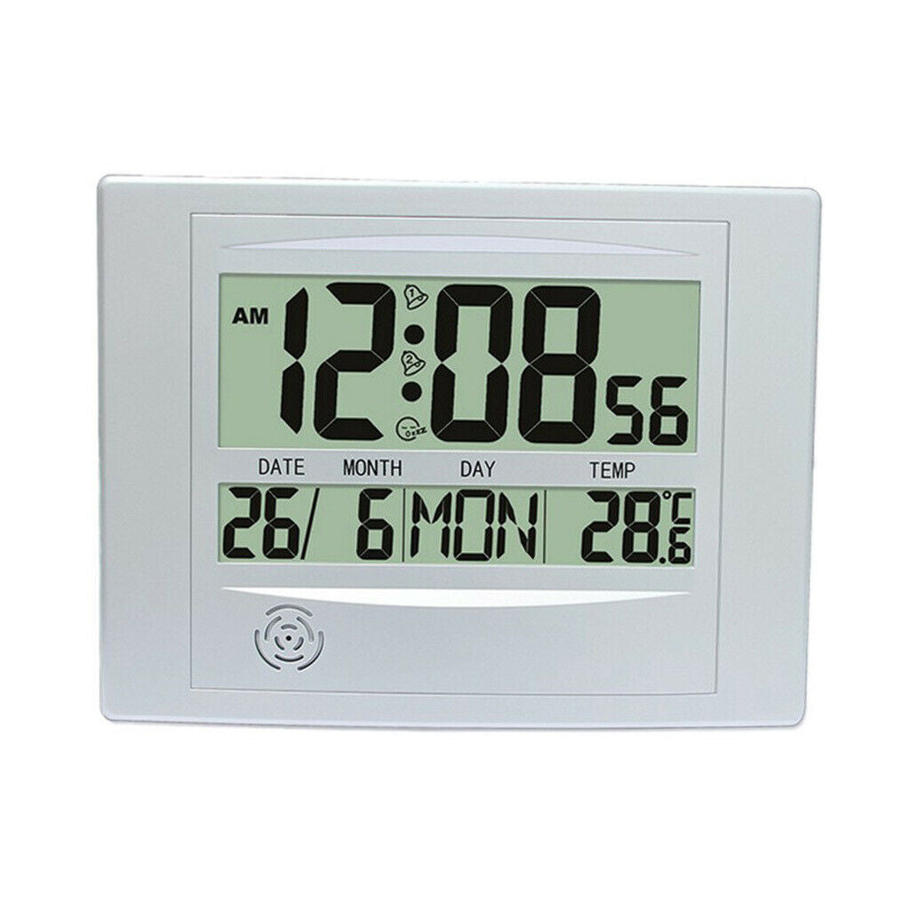 Multifunctional Digital Calendar Alarm Clock Large Day and Month Display