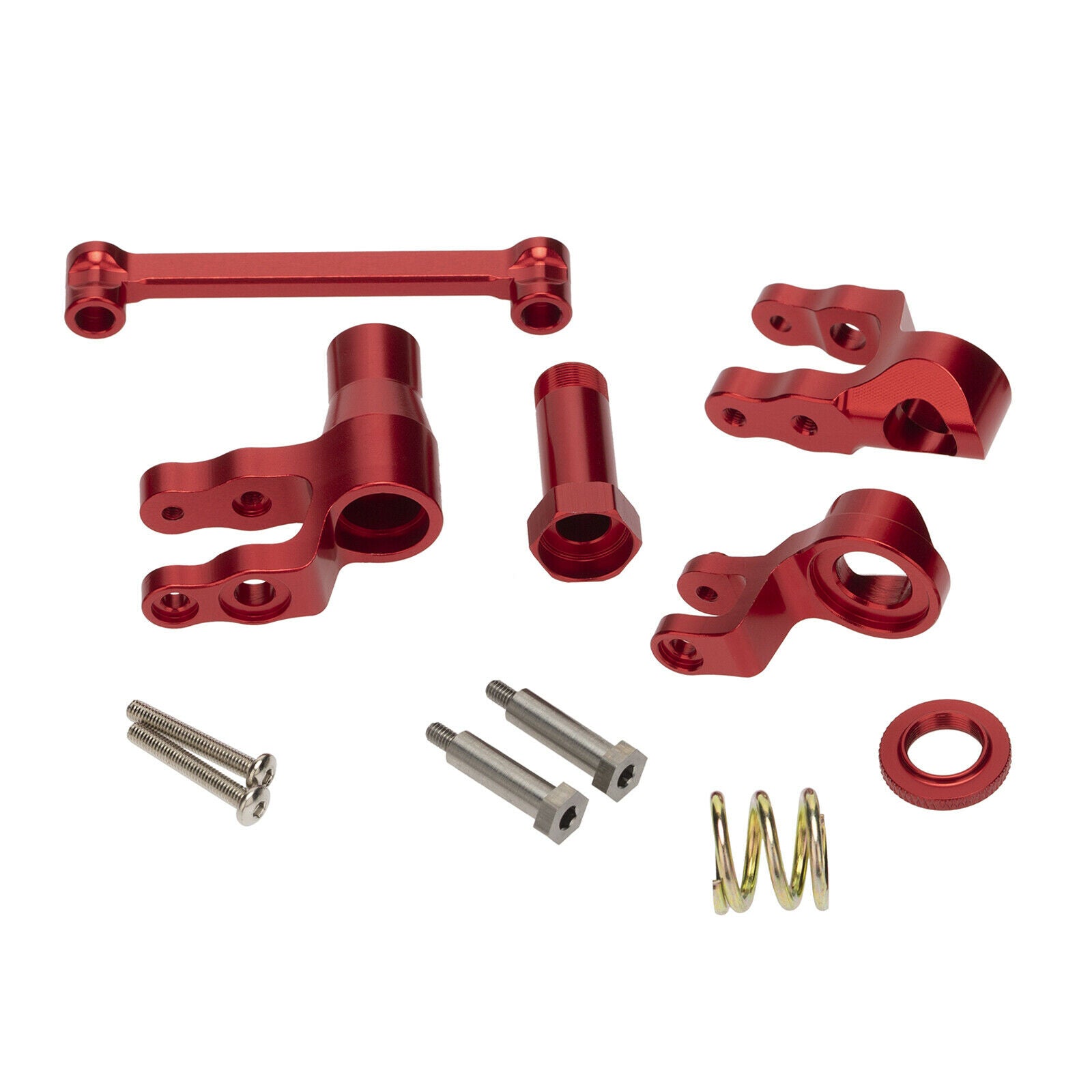Heavy Duty Aluminum Steering Bellcrank Set for Maxx 1/10 RC Car Parts Red