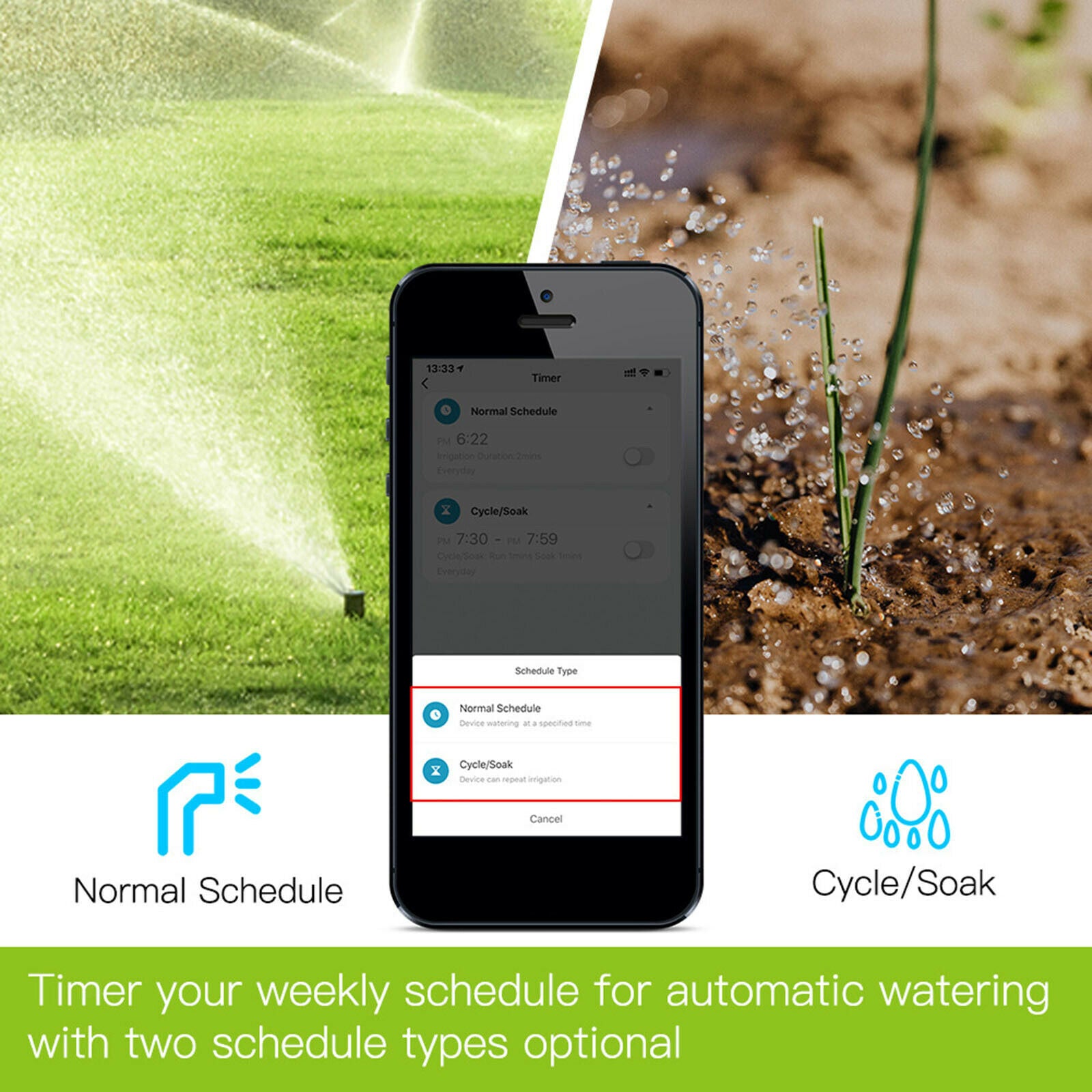 Bluetooth Water Timer Programmable IP55 Waterproof Manual for Outdoor Garden