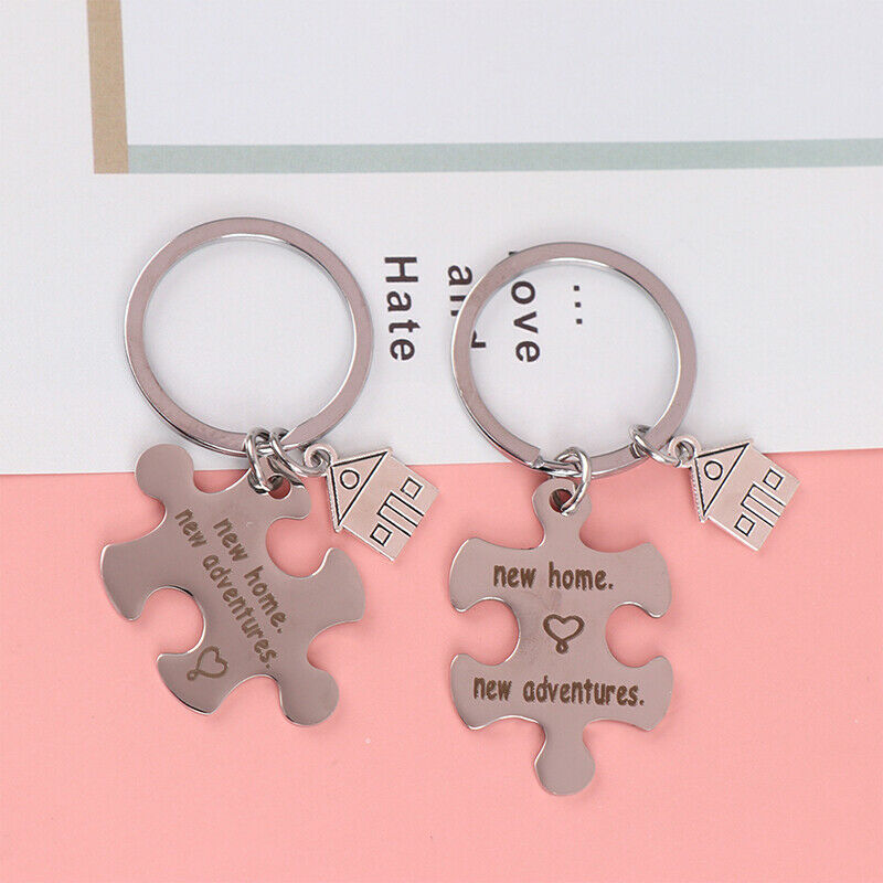 1pair Best Friend Key Chain Gifts Housewarming Gift Homeowner House Keyring  Tt