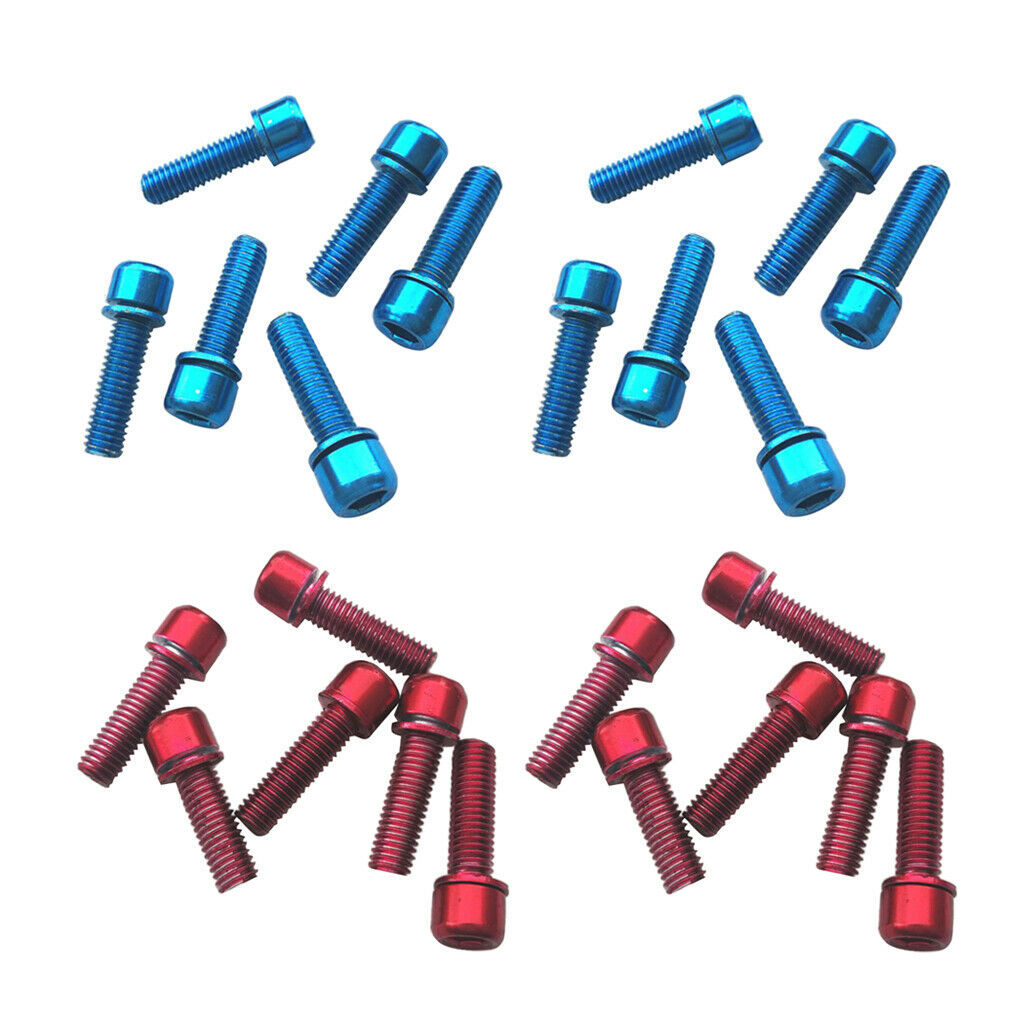 24pcs Hex Socket Screws M5x18 Handlebar Stem Water Bottle Cage Holder Accs