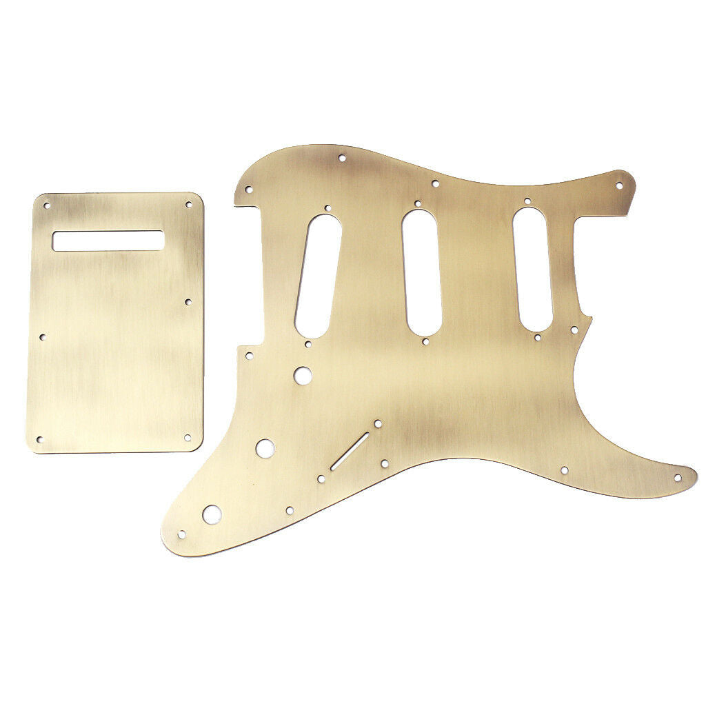 Retro SSS Pickguard Shield with Backplate for ST Electric Guitar Bronze New