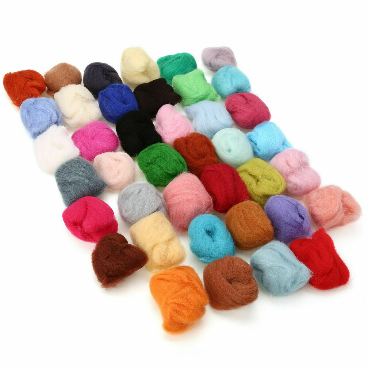 120g Mix 40 Colors  Wool Tops Soft Roving Wool Fibre For Needle Felting