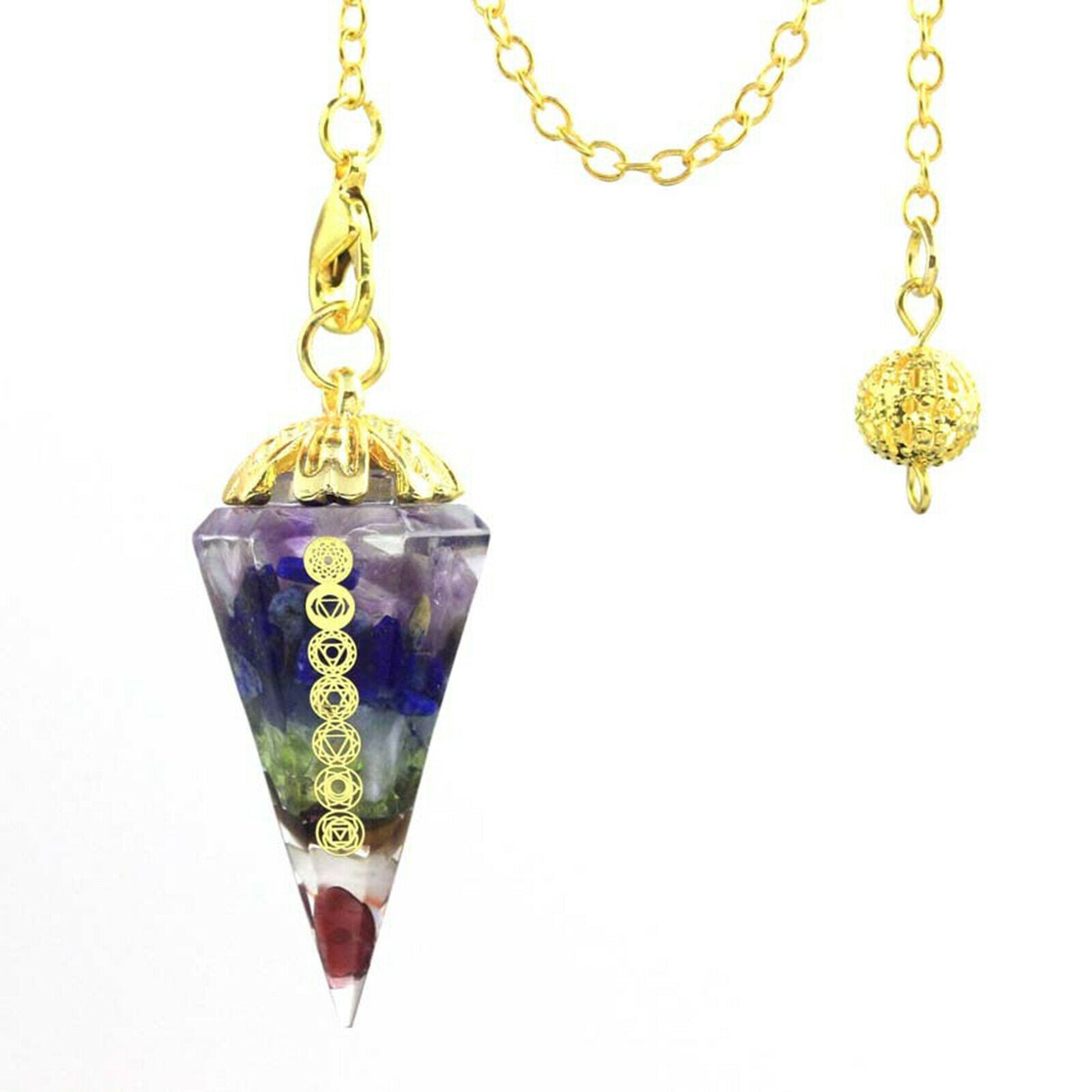 Sri Yantra Jewelry Energy Necklace Geometry Orgone Pendant for Women Men