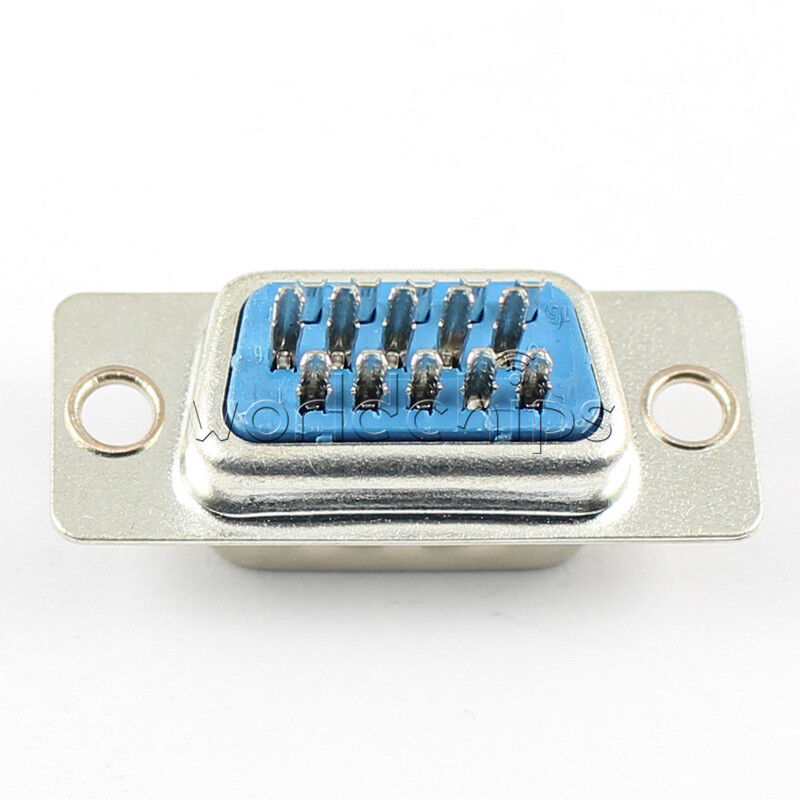 2PCS Connector D-SUB DB15 DB-15 15pin Male Plug VGA Socket LCD Monitor