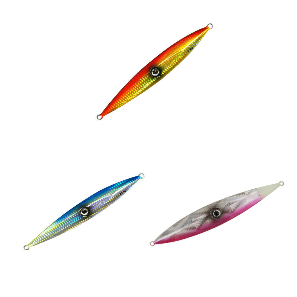 250g Heavy Fishing Lures Metal Bait Casting Lures Deep Spoon Bass Jig Purple