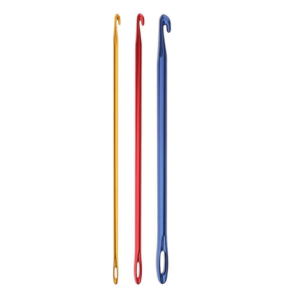 6pcs Mixed Aluminum Crochet Hooks Knitting Needles Set Knitting Accessories