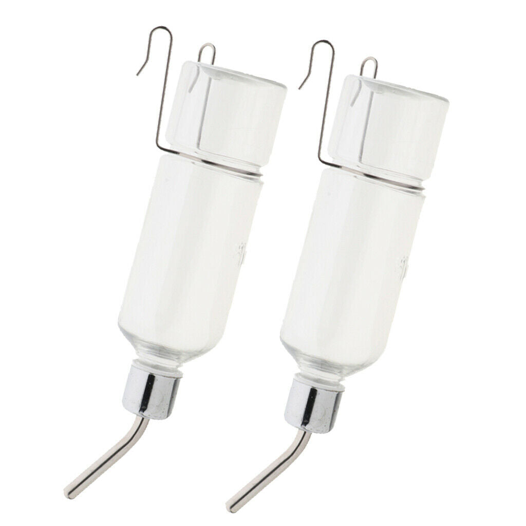 2pcs Cage Hanging Automatic Water Bottle Feeder For Small Animals Hamster