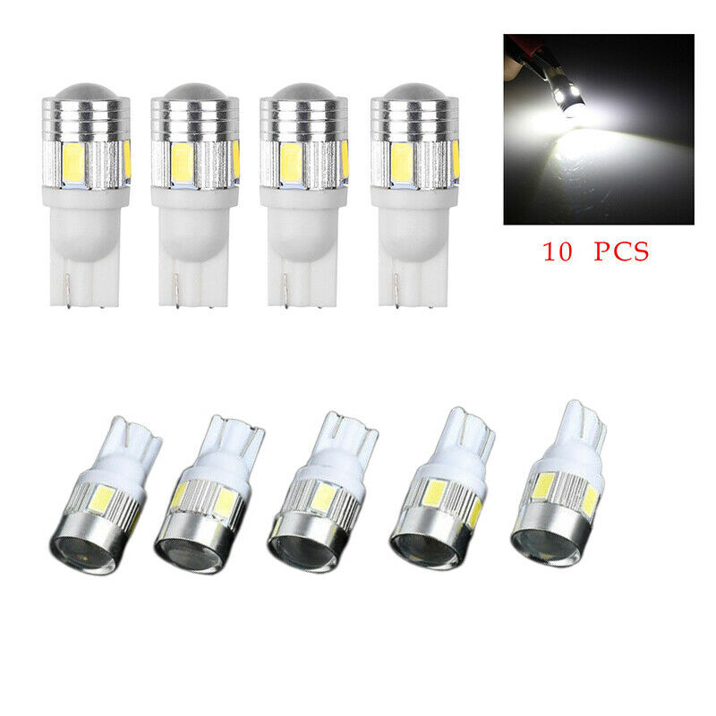 10X White High Power 3W LED Lights Show Wide Light T10 5630 6SMD Bulb Lam.l8