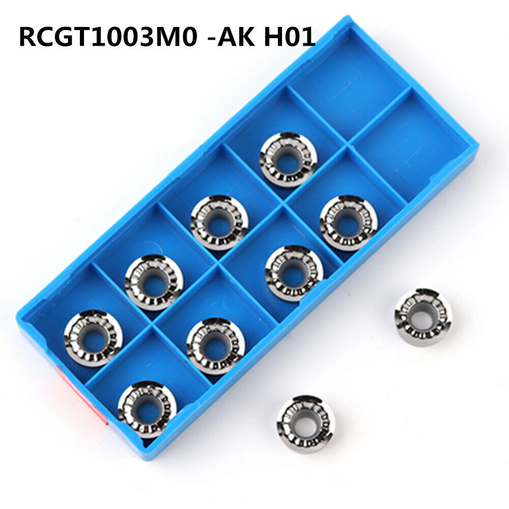 10Pcs Cnc Carbide Blade for Machining Aluminum and Copper Tools Rcgt1003M0-Akh01