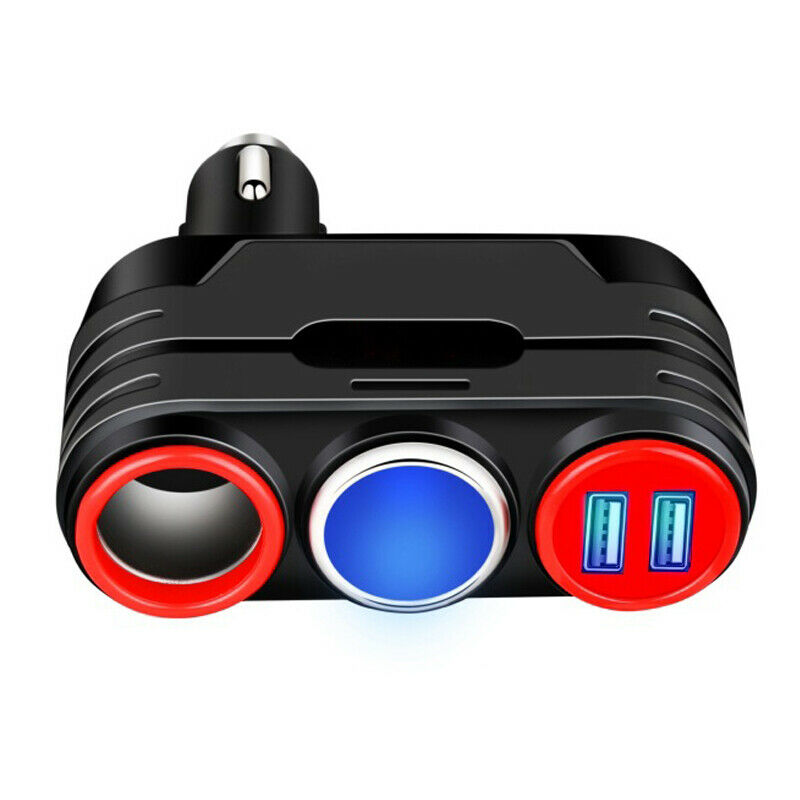 Dual USB 12V-24V Car Charger Adapter Fast Charge Cigarette Lighter Mounting 120W