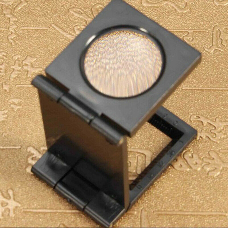 10X 28mm Folding Magnifier Stand Loupe with Scale for Textile Optical Gla.l8