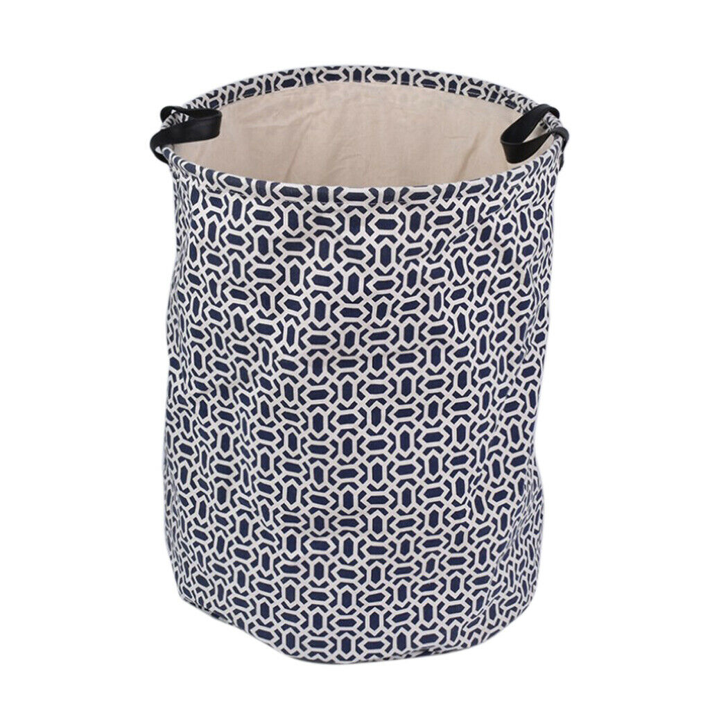Linen Cotton Storage Basket Clothes Laundry Hamper Toys Bucket Organizer #1