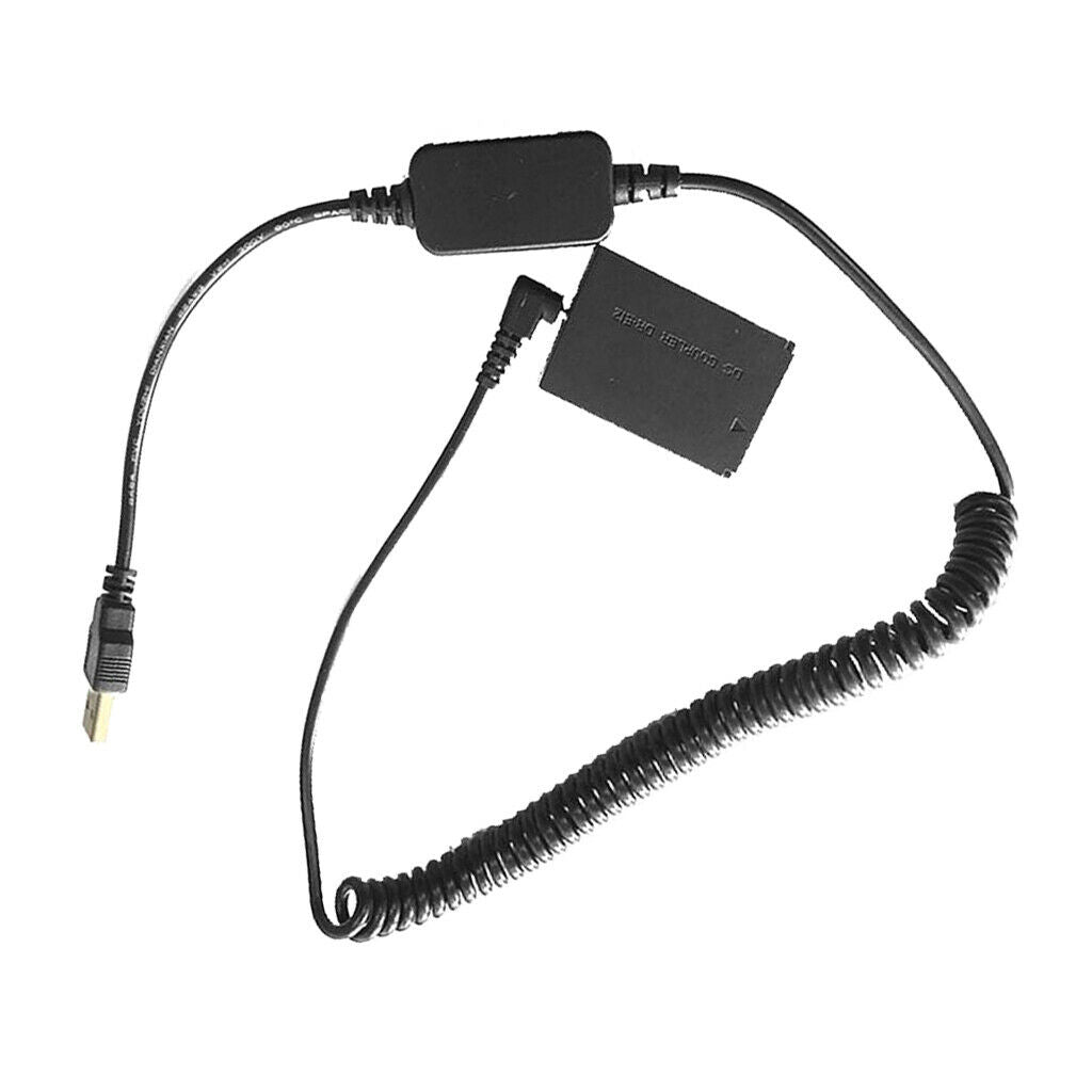 Spring Power Coiled Cable LP-E12 Dummy Battery DR-E12 DC Coupler for Canon