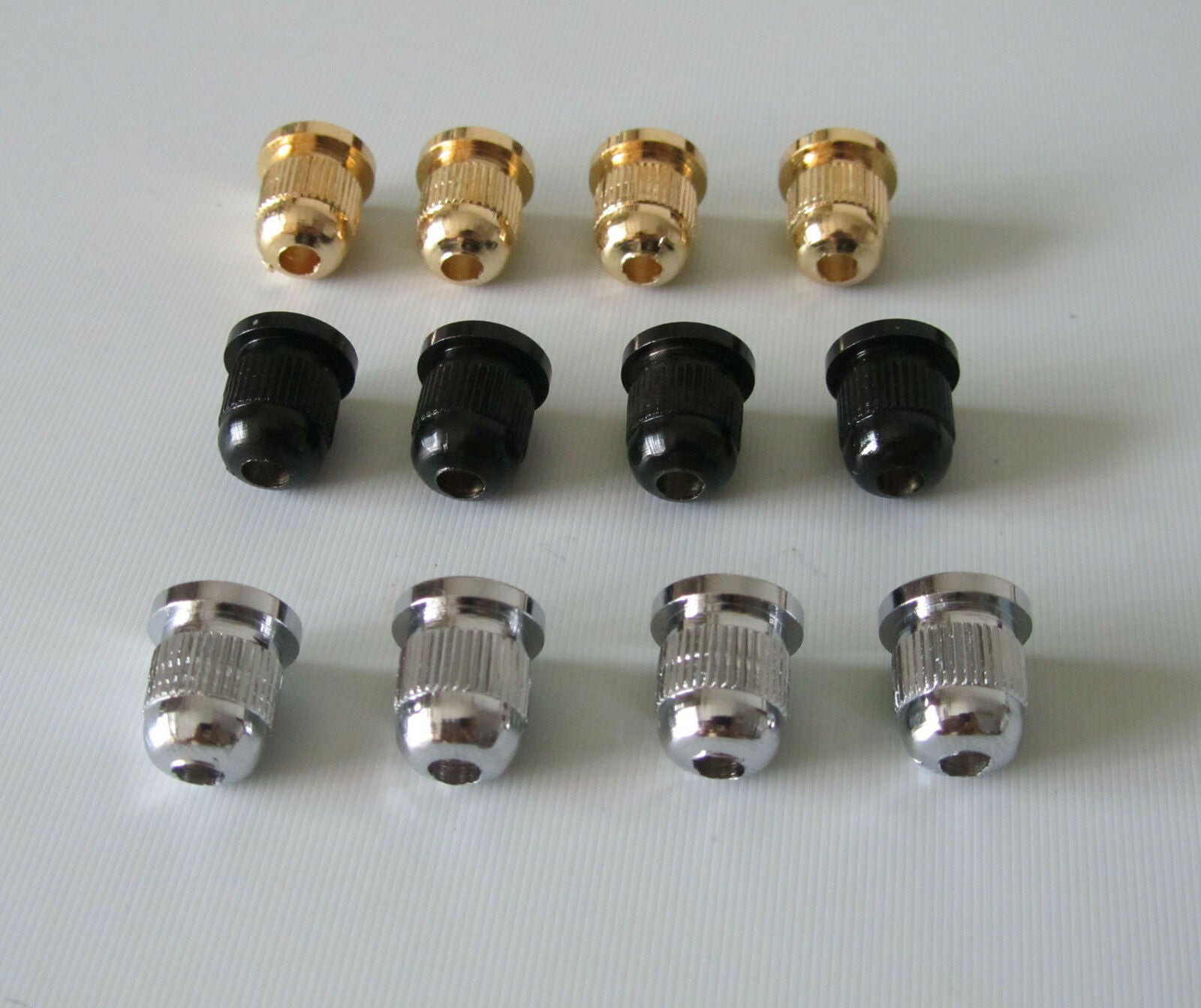 5x Black String Through Body 3/8" String Ferrules for 5 String Bass Guitar