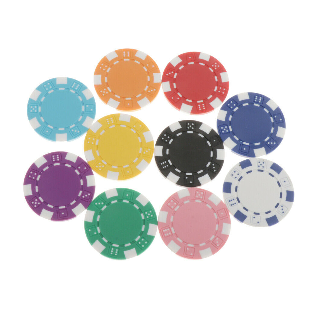 100pcs 4cm Casino Supply Board Games Blank Chips Token Party Table Game