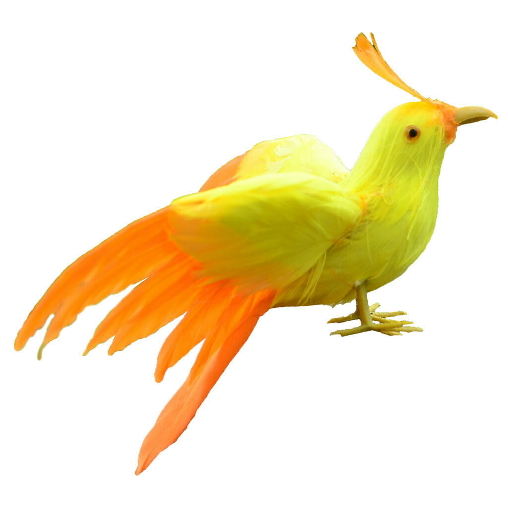 Realistic Birds Crows for Garden Weding Home Decoration  Yellow