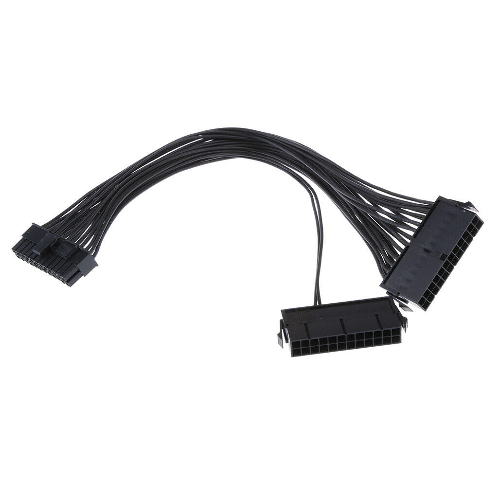 3X 1x dual power supply 24PIN male to female connection adapter cable