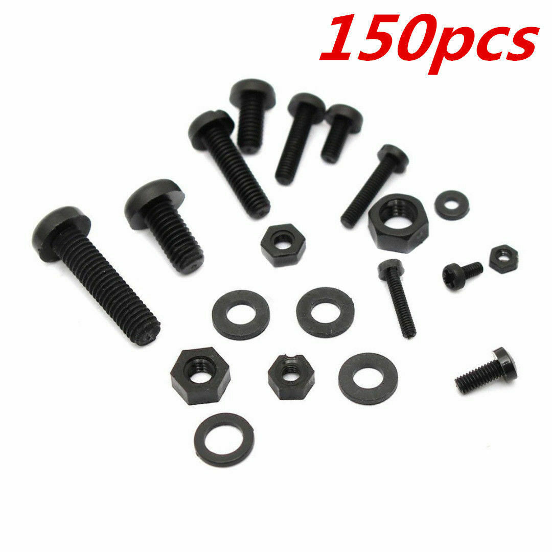 150pcs M2 M2.5 M3 M4 M5 Nylon Hex Screw Bolt Nut Standoff Spacer Assortment Kit