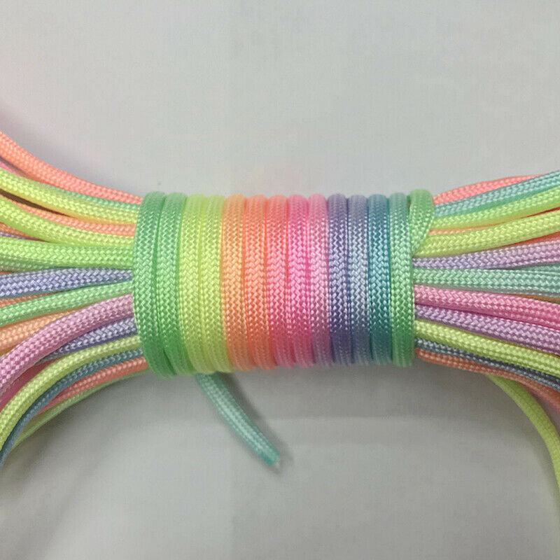 5M*4mm Colorful Parachute Cord Lanyard Rope Mil Spec 7 Strands DIY Making Supply