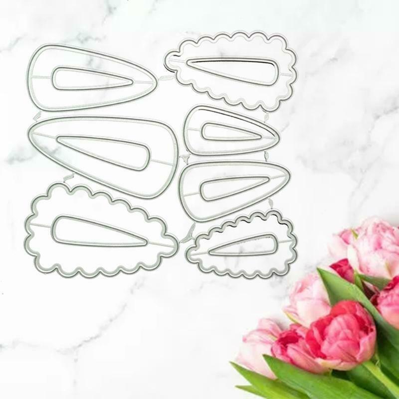 Hair Clips Metal Cutting Dies Stencil DIY Scrapbooking Album Paper Card Template