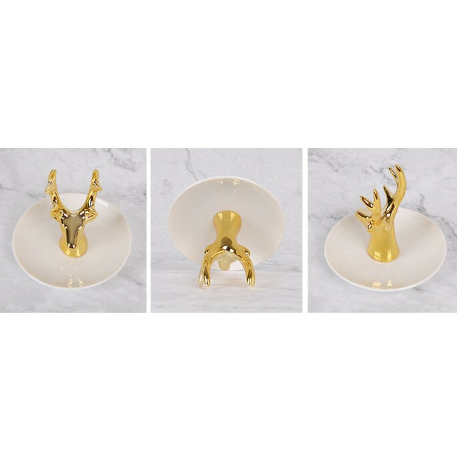 Handmade Deer Jewelry Display Stand Trinkets Necklace Earrings Holder Plate