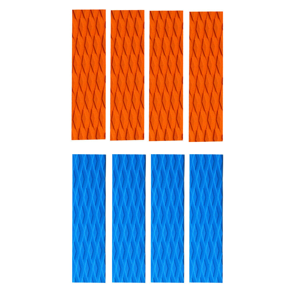 8pcs Anti-Skid Skimboard Traction Pad Surfing Paddle Shortboard Bar Grip Mat