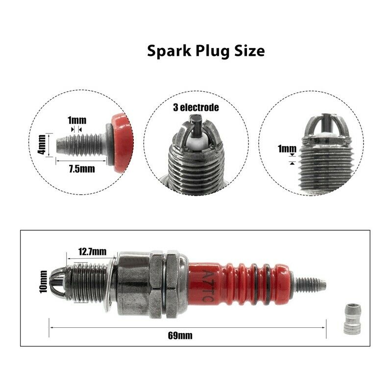 Ignition Coil 5-Pin CDI Box Spark Plug Kit for 50Cc 70Cc 90Cc 110Cc 125Cc DiL2W9