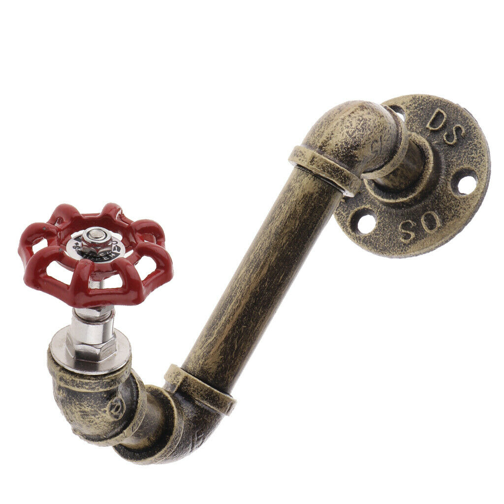 Industrial Iron Pipe Wall Mounted Hooks Clothes Coat Hat Rack Hangers Hook