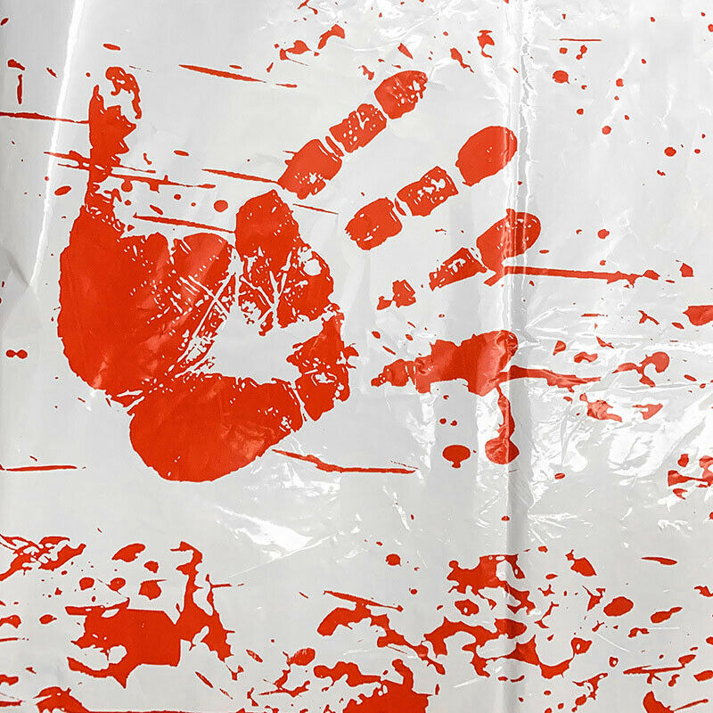 Halloween Decorations Horror House Decor Blood Handprint Tablecloth Bloody Ap DF