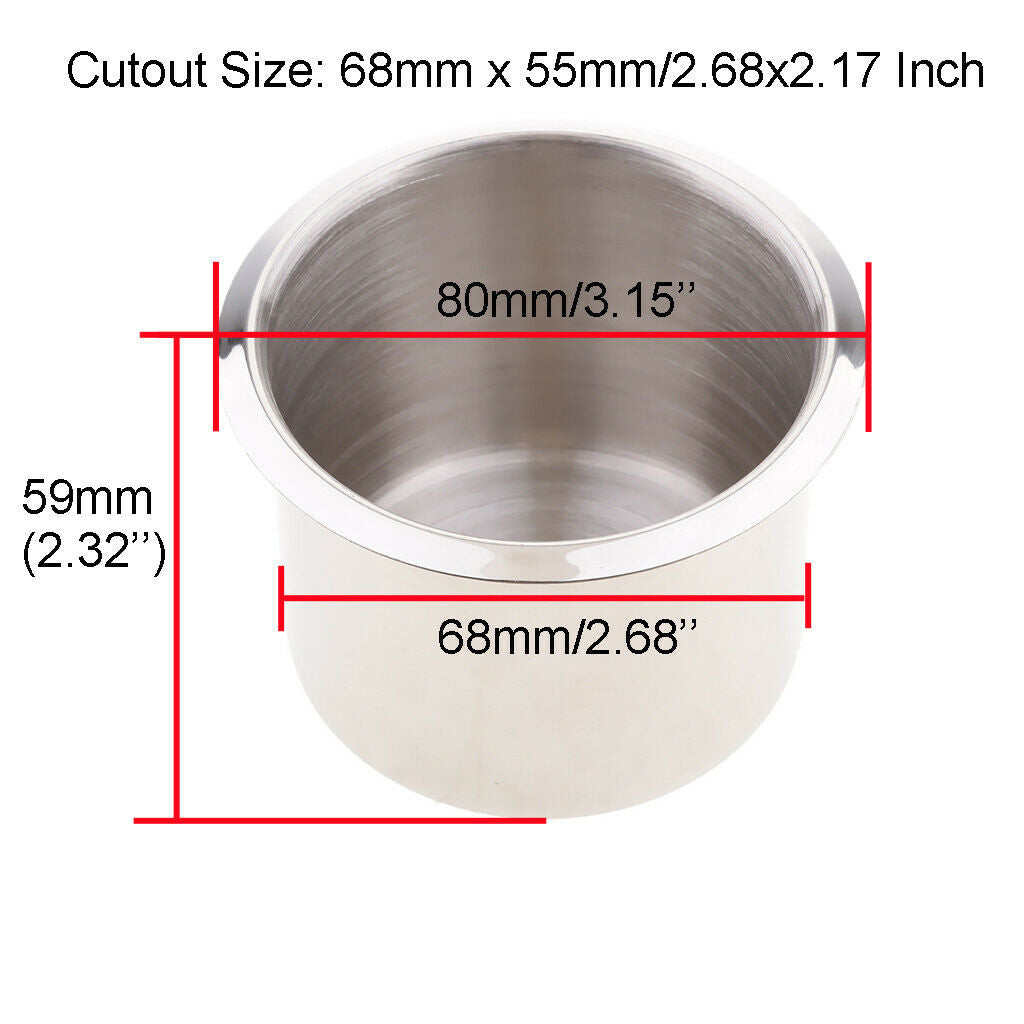 5pcs 2.68 inch Steel Boat RV Cup Drink Bottle Holder Corrosion Protection