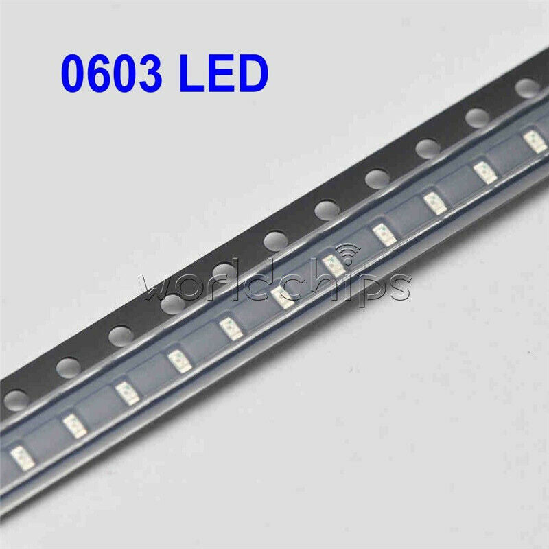100PCS Yellow 0603 SMD SMT Super Bright LED 0603 LED NEW
