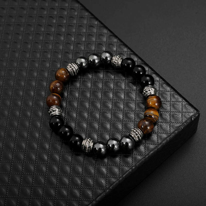 black matte stone tiger eye excellent jewelry matte agate energy stone brace Tt