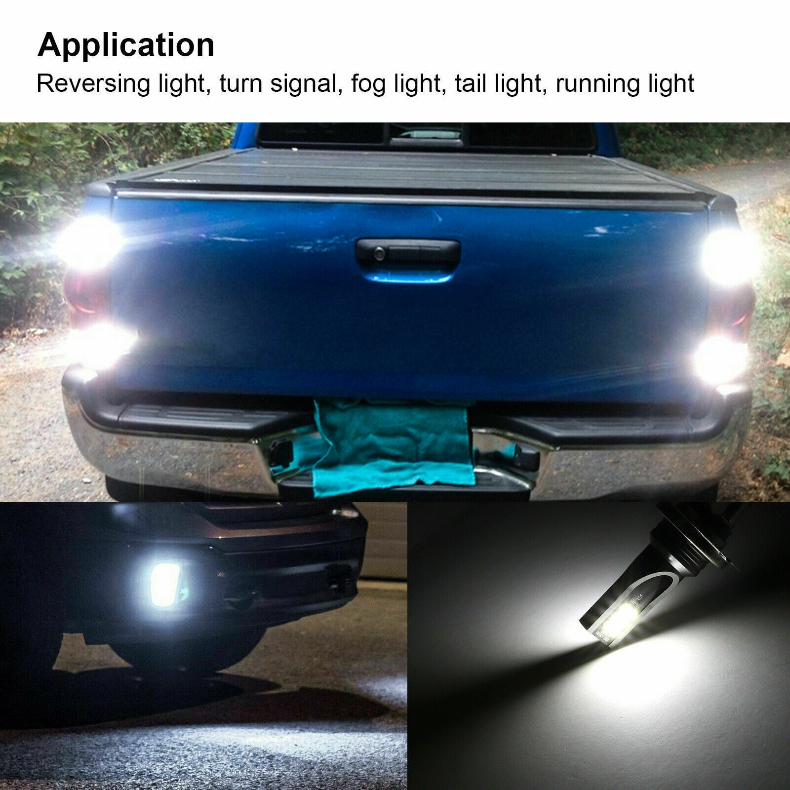 2Pcs CSP H7 6000K Super White 7000LM CREE LED Headlight Bulbs Kit High Low Beam