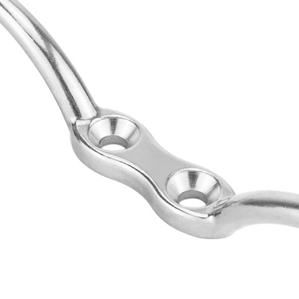 Marine 316 Grade Stainless Steel Rope Cleat 4" Boat Deck or Flagpole Hooks