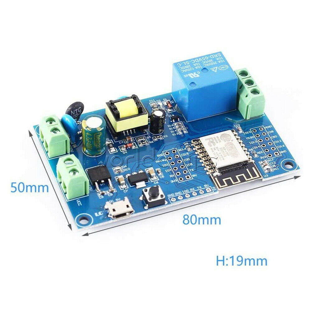 ESP8266 Power Supply WIFI Single-channel Relay Module ESP-12F Development Board