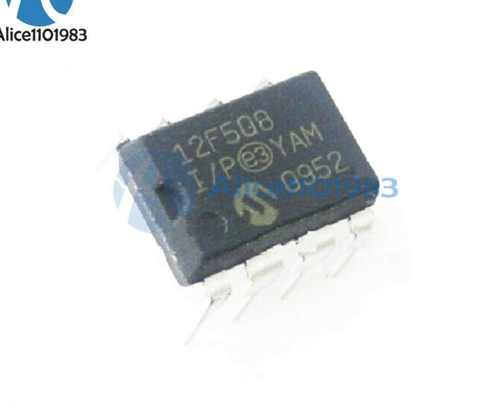 5PCS PIC12F508 PIC12F508-I/P MIC IC MCU 8BIT 768B FLASH 8-DIP