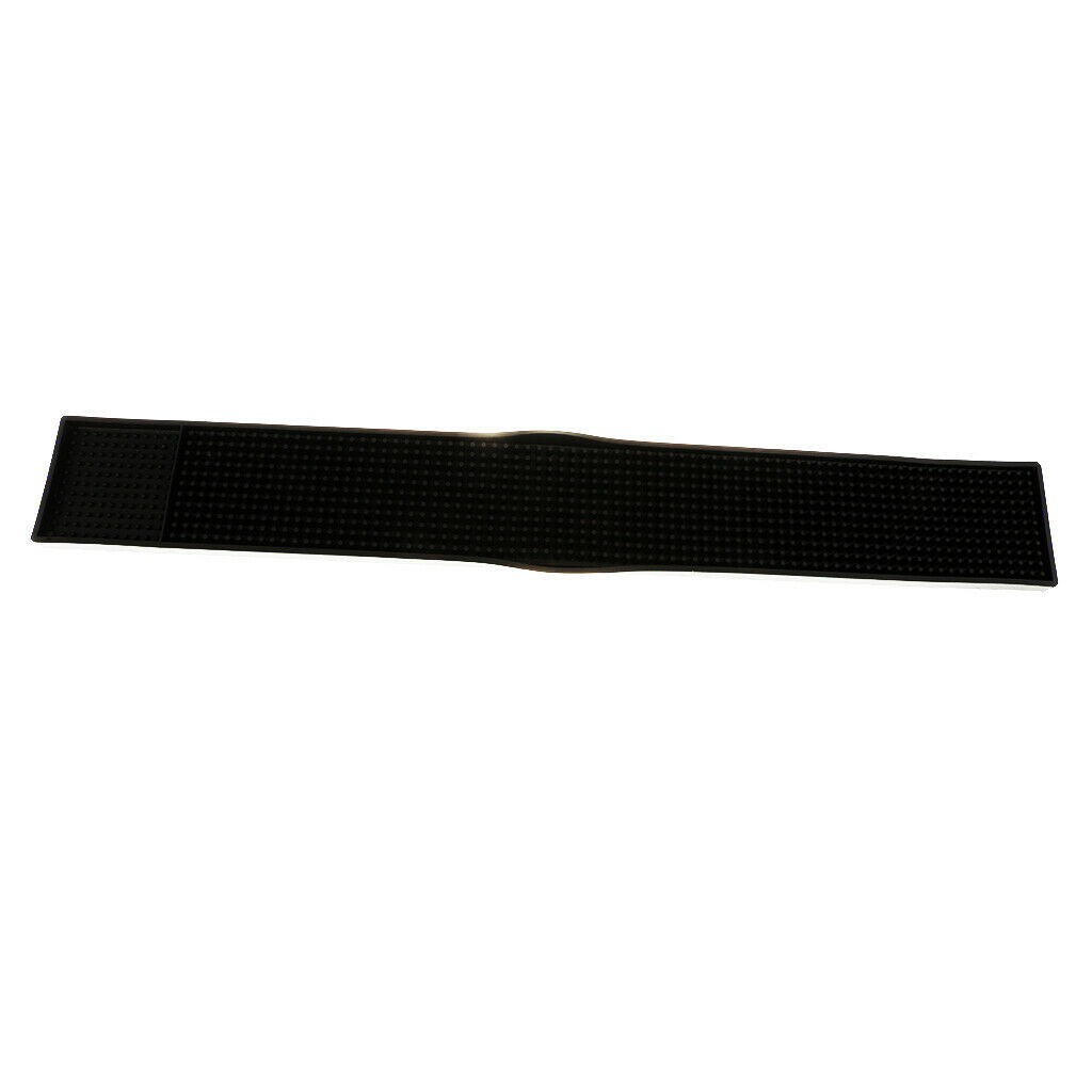 2x Rubber Bar Service Mat Water Proof Bar Mat Cocktail Cup Coaster Tool 8x58CM