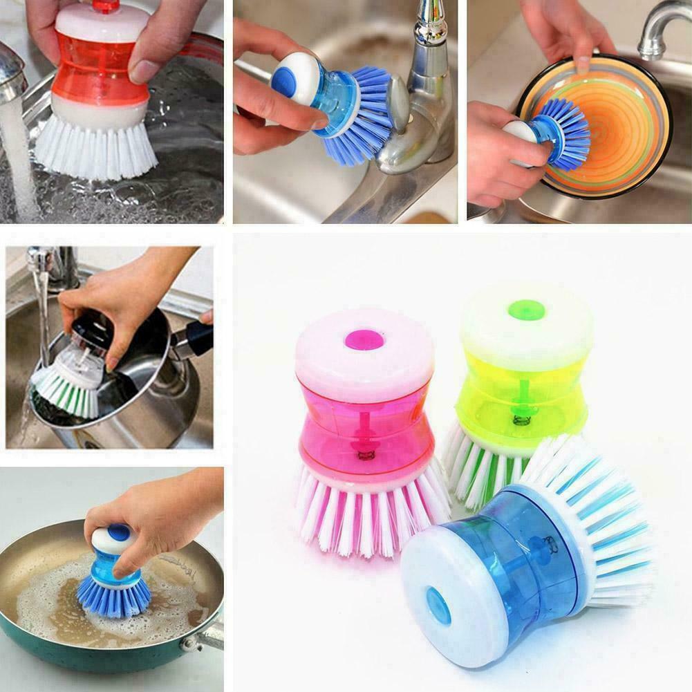 Kitchen Brush Soap Clean Pot Dish With Liquid Utensil S3 Tool Dispenser Z6K3
